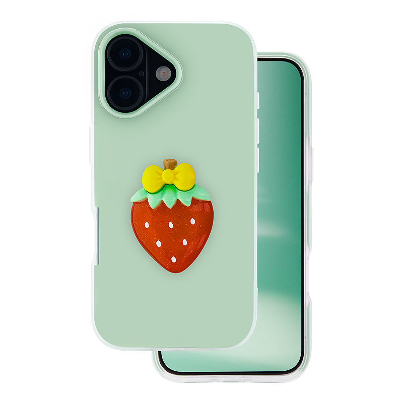 Fruit 2in1 case for iPhone 16 6,1" green