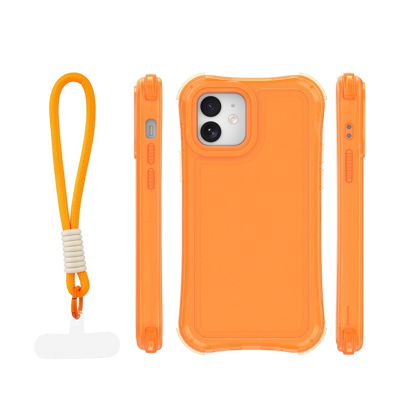 Safepop case with strap for iPhone 12 / 12 Pro 6,1" orange - Billede 2