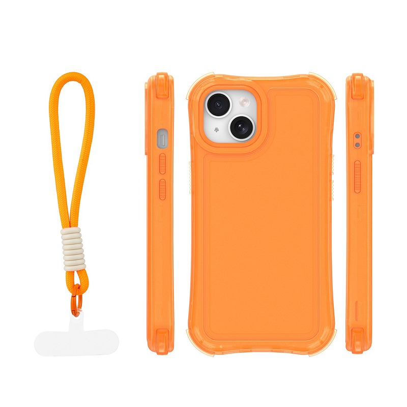 Safepop case with strap for iPhone 13 6,1" orange - Billede 2