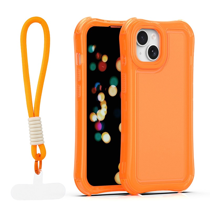 Safepop case with strap for iPhone 14 6,1" orange