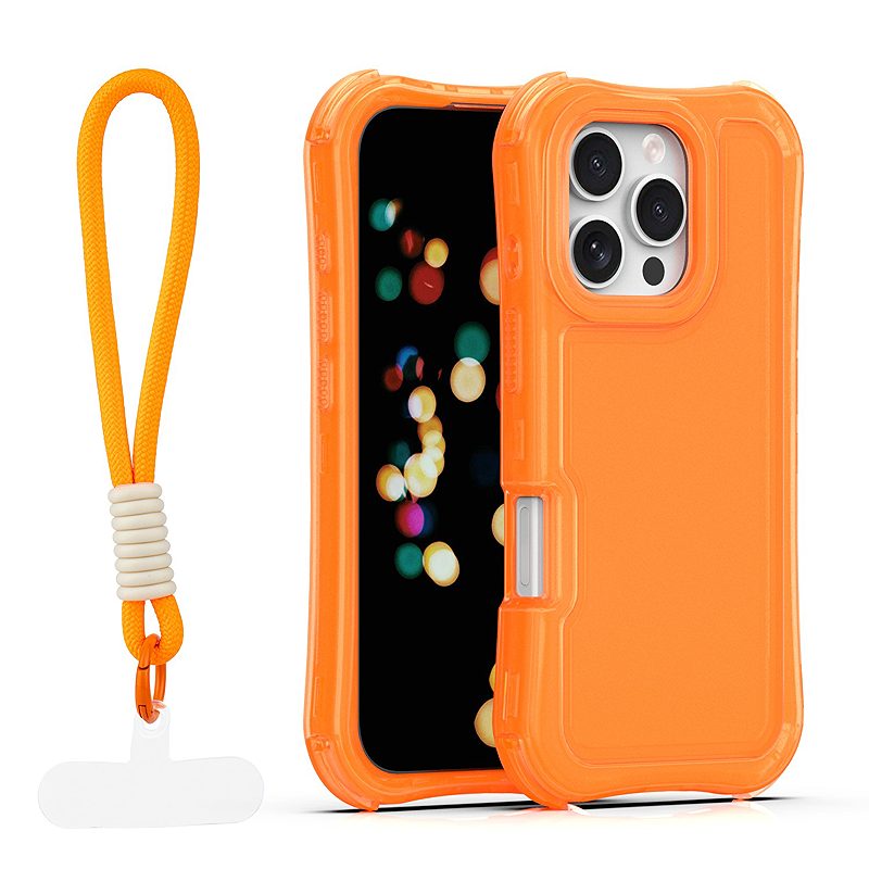Safepop case with strap for iPhone 16 Pro 6,3" orange