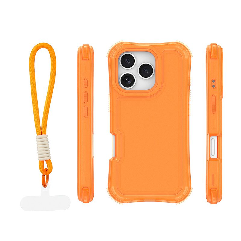 Safepop case with strap for iPhone 16 Pro 6,3" orange - Billede 2