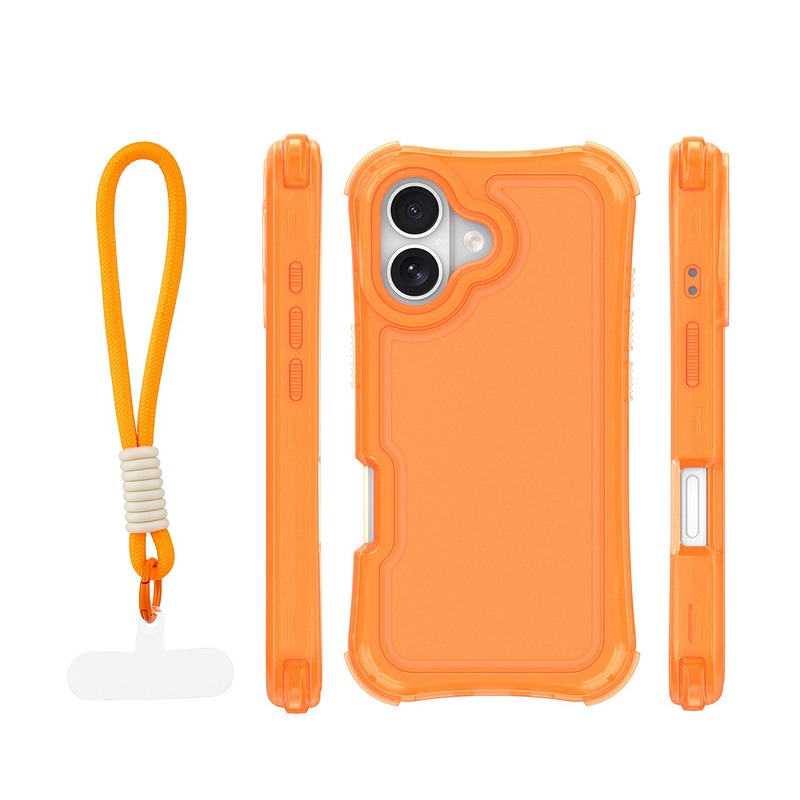 Safepop case with strap for iPhone 17 6,3" orange - Billede 2