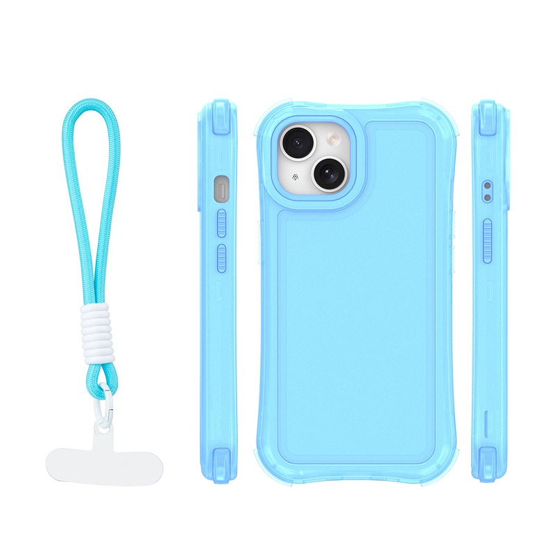 Safepop case with strap for iPhone 14 6,1" blue - Billede 2