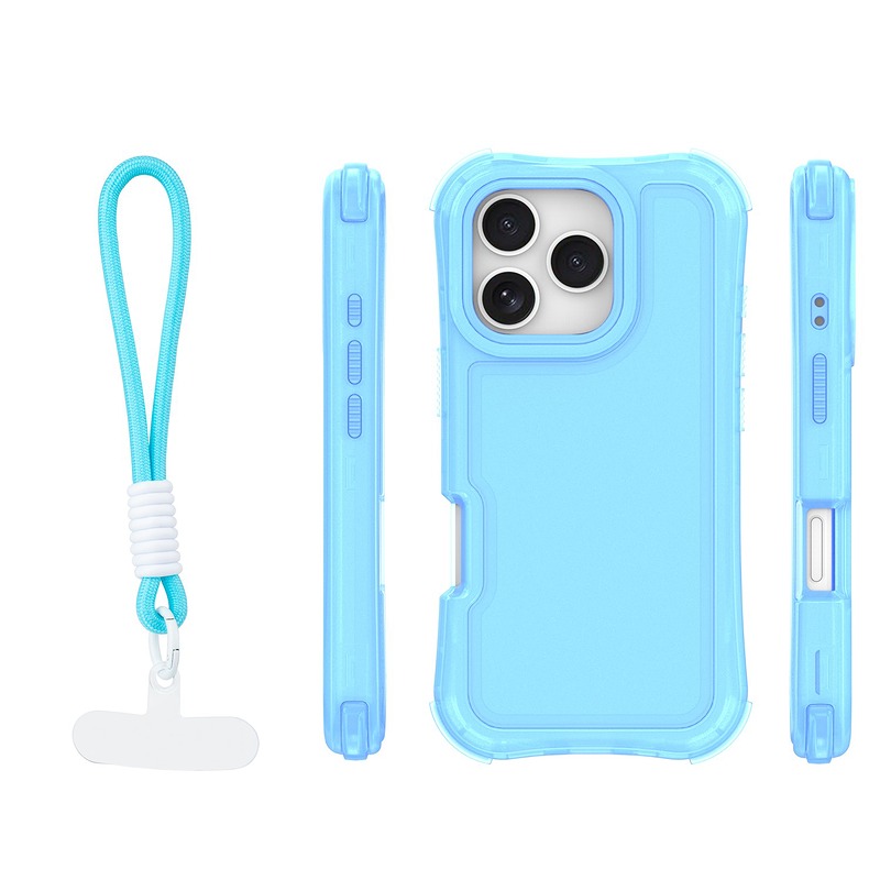 Safepop case with strap for iPhone 16 Pro 6,3" blue - Billede 2