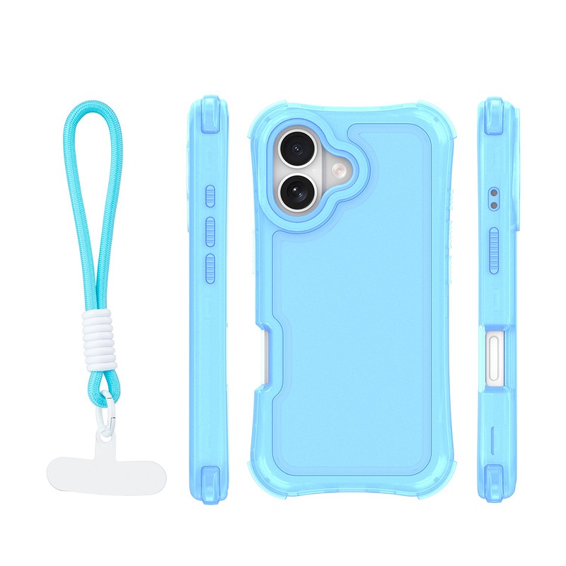 Safepop case with strap for iPhone 17 6,3" blue - Billede 2