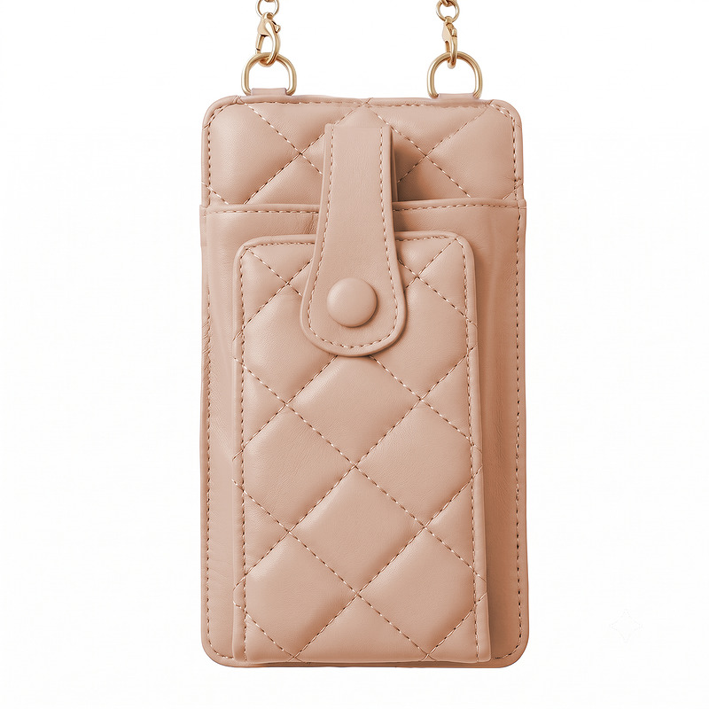 QUILTED PHONE BAG 19*10,5*2CM PINK