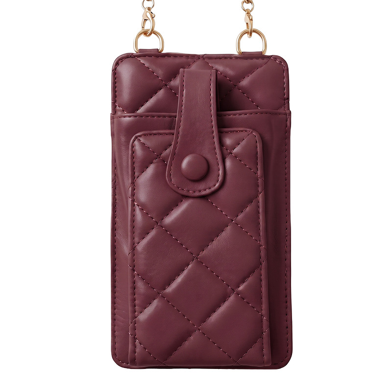 QUILTED PHONE BAG 19*10,5*2CM RED