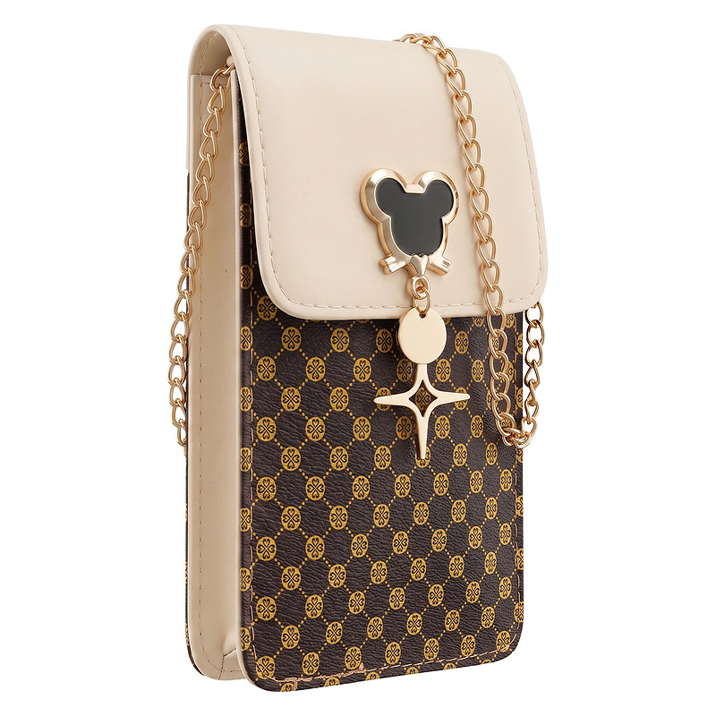 PHONE BAG MOUSE 19*12*2 CM BEIGE - Billede 2