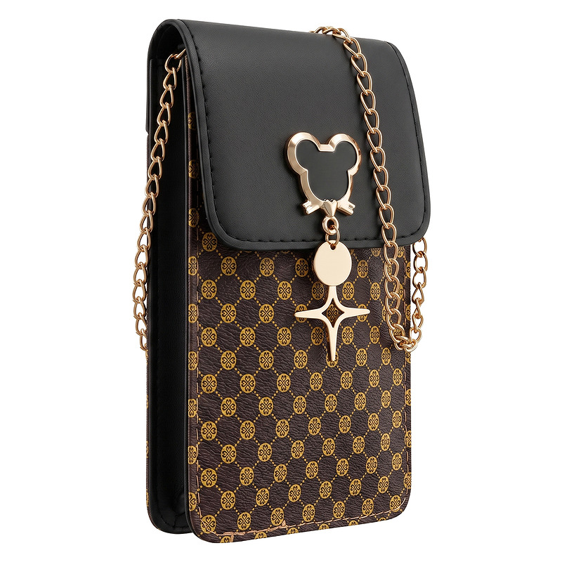 PHONE BAG MOUSE 19*12*2 CM BLACK - Billede 2