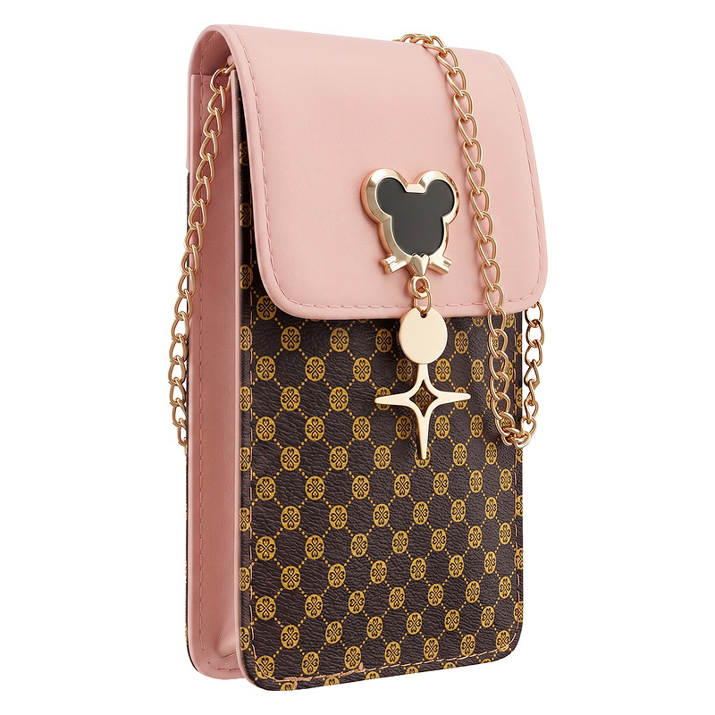 PHONE BAG MOUSE 19*12*2 CM PINK - Billede 2