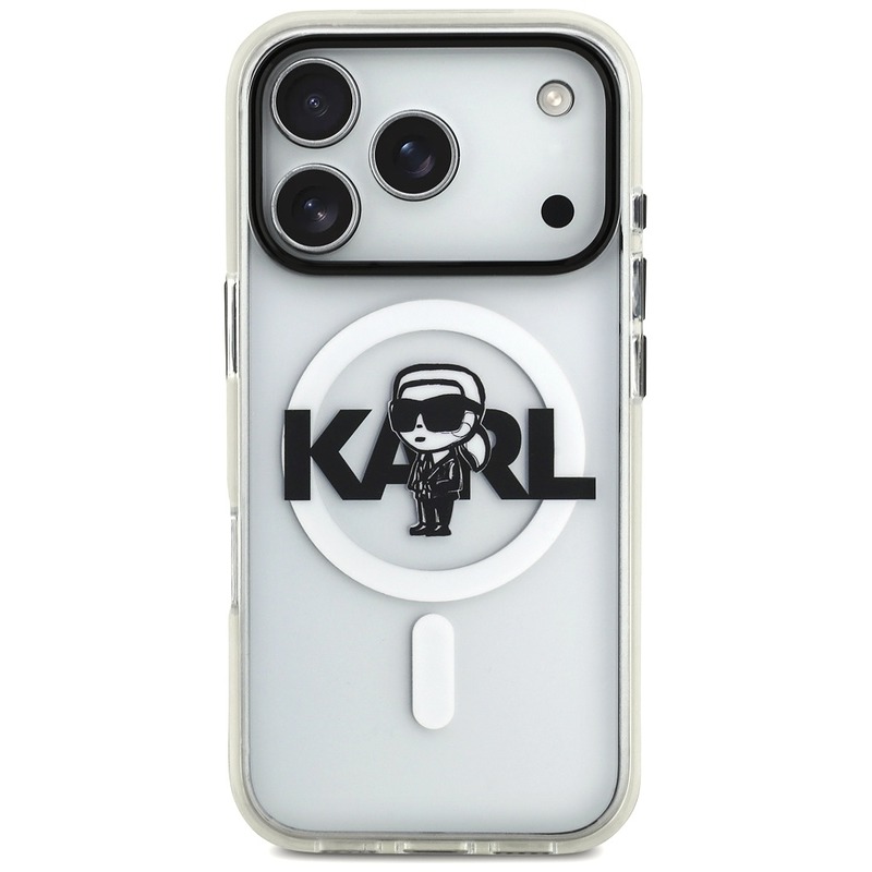 Etui Karl Lagerfeld IML Karl Sketch Logo MagSafe do iPhone 17 Pro przezroczysty - Billede 3
