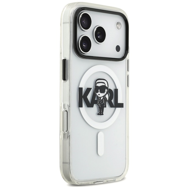 Etui Karl Lagerfeld IML Karl Sketch Logo MagSafe do iPhone 17 Pro przezroczysty - Billede 4