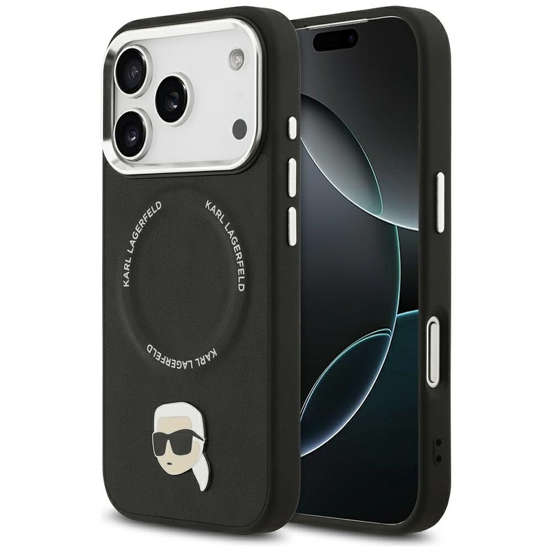 Etui Karl Lagerfeld Karl Pin MagSafe do  iPhone 17 Pro Max czarny