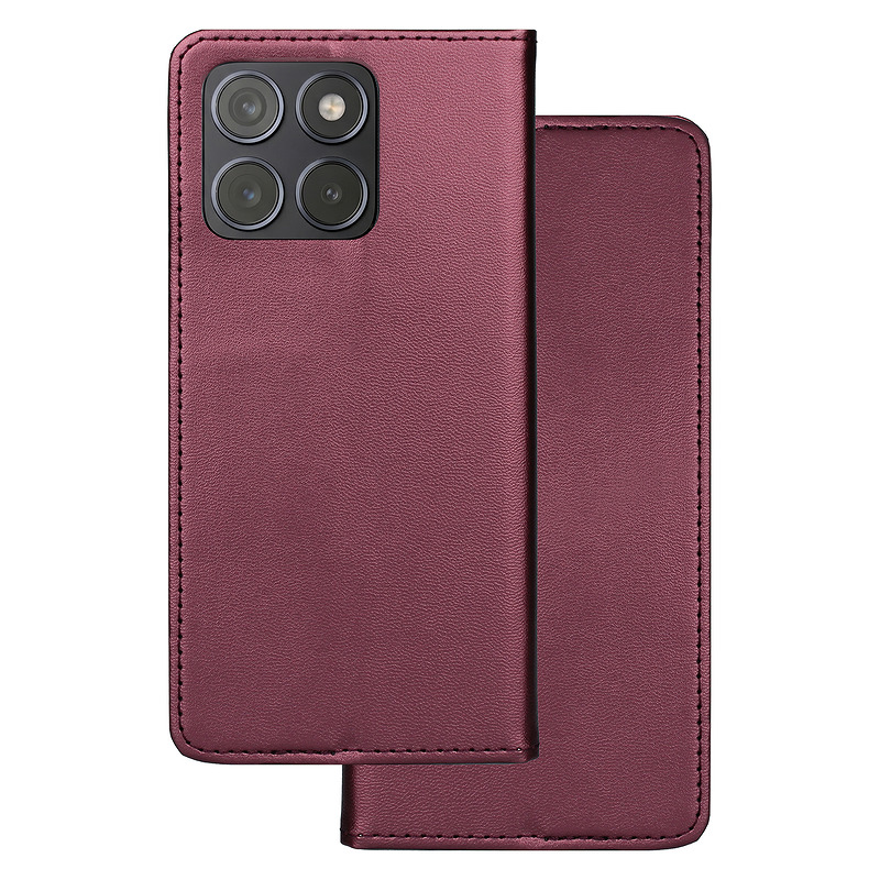 Smart Magnetic case for Motorola Edge 70 Fusion burgundy