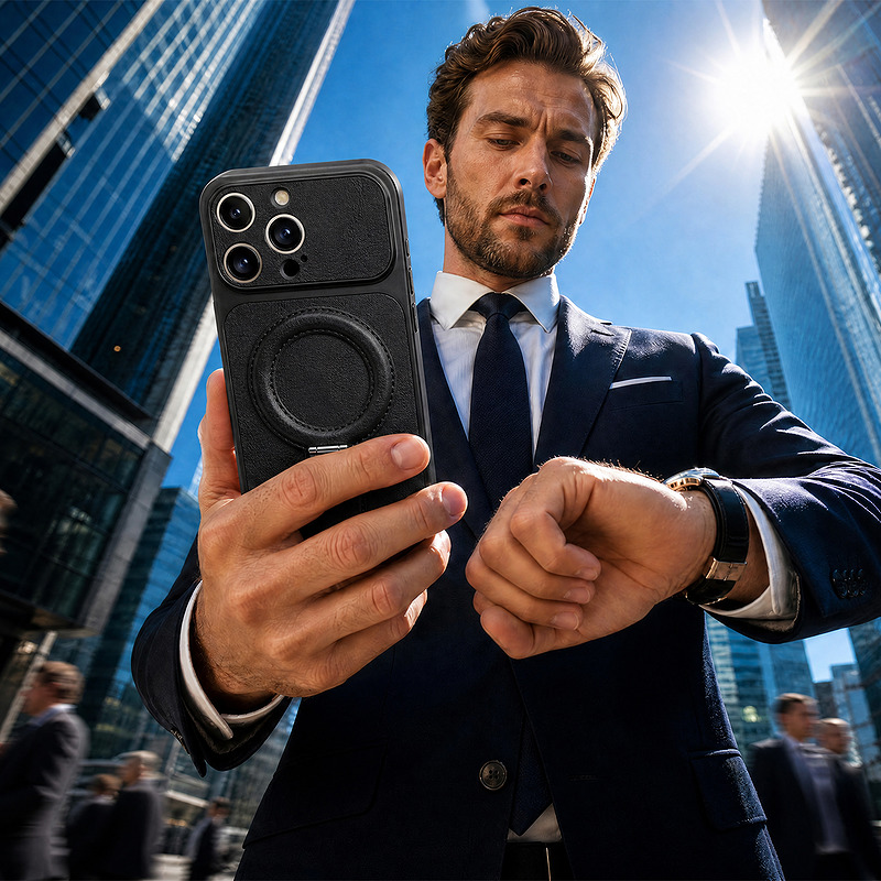 Luxgrip Mag case for iPhone 16 6,1" black - Billede 5