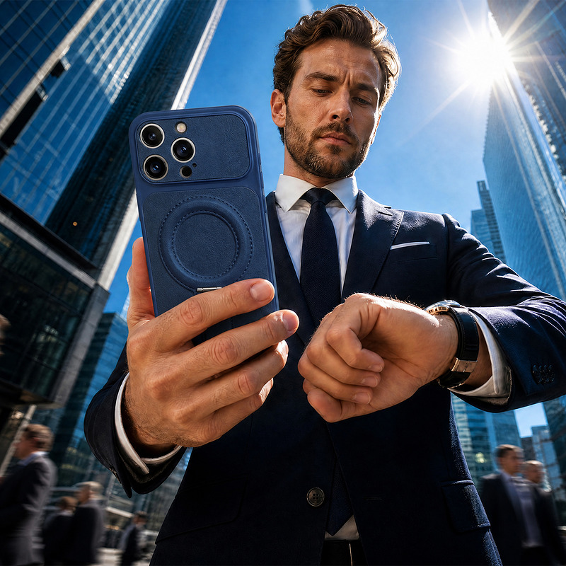 Luxgrip Mag case for iPhone 16 Pro 6,3" dark blue - Billede 5