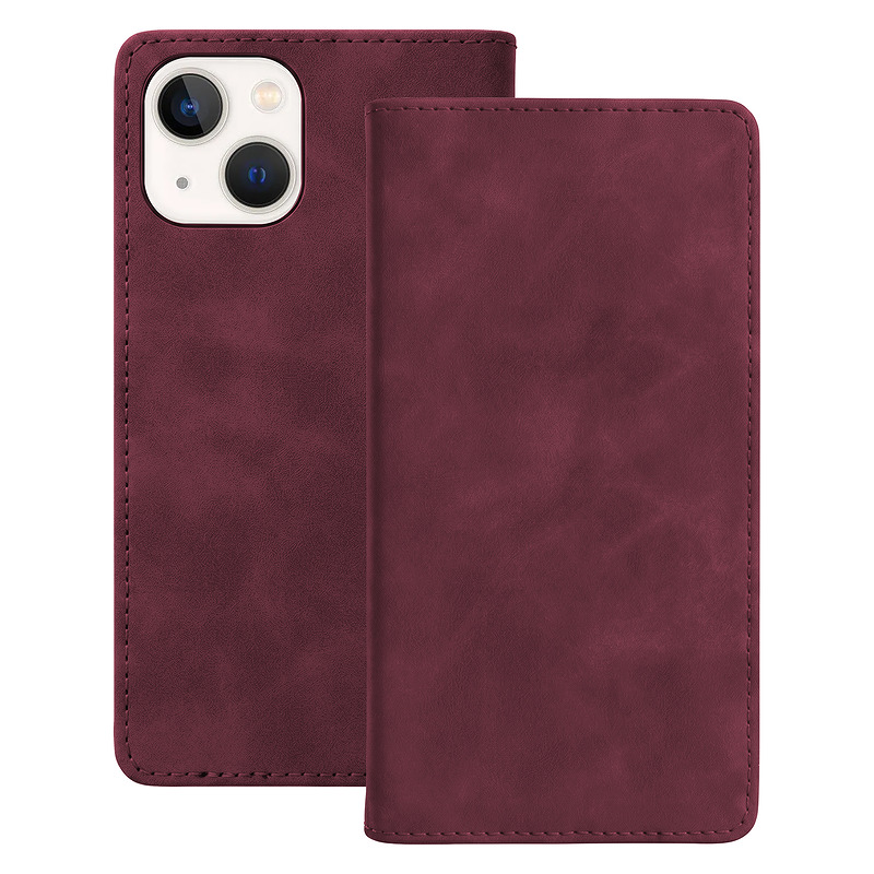 Smart Suede case for iPhone 13 6,1" maroon