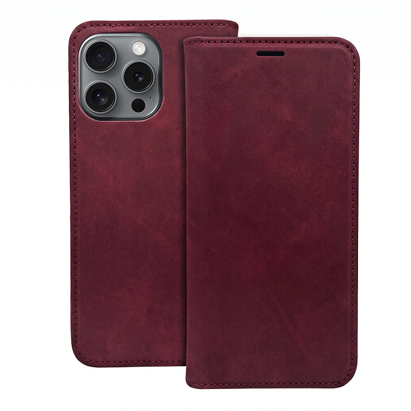 Smart Suede case for iPhone 17 6,3" maroon - Billede 2