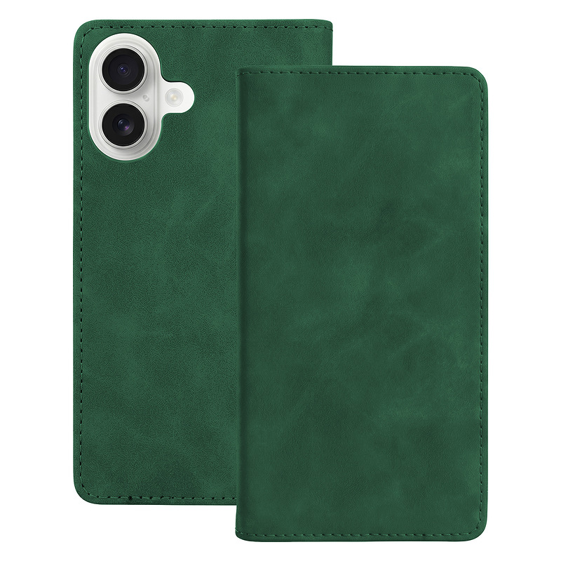 Smart Suede case for iPhone 16 6,1" green
