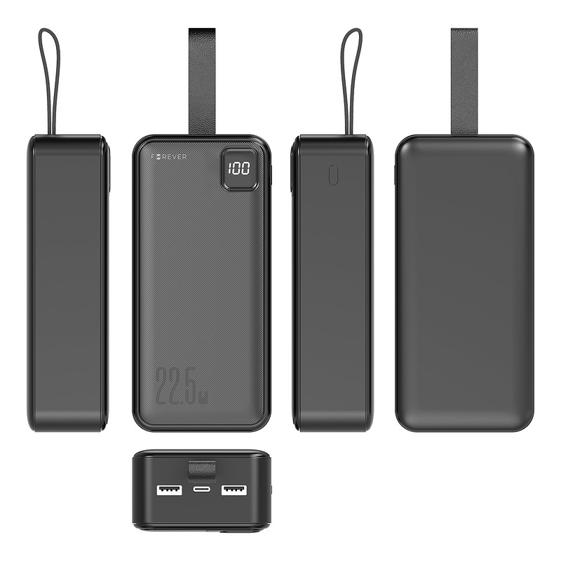 Forever power bank TB-300XL PD QC 22,5W 30000 mAh black - Billede 2