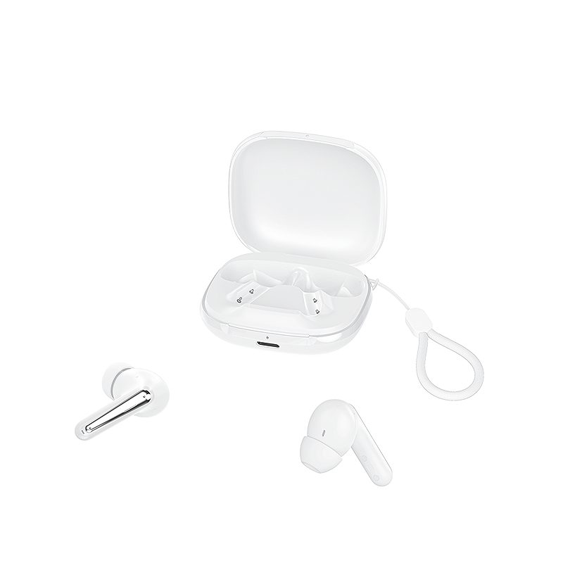XO Bluetooth earphones G53 TWS white ANC + ENC with stand