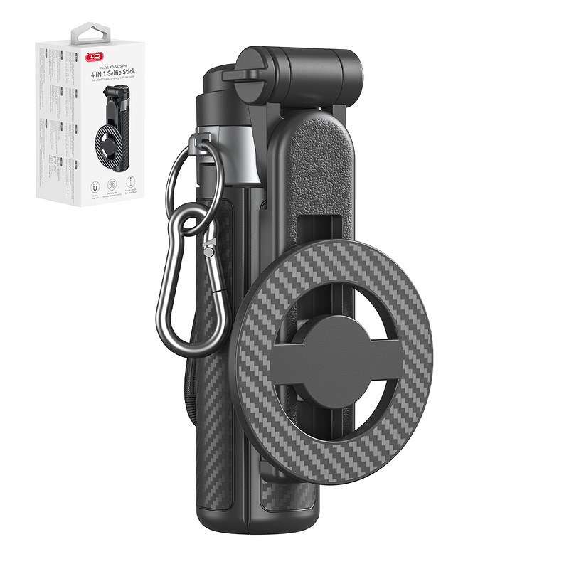 XO selfie stick Bluetooth tripod SS25 black magnetic for MagSafe 64cm
