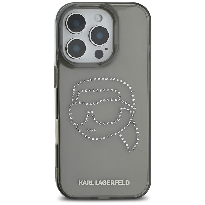 Karl Lagerfeld IML Rhinestones Head case for iPhone 16 Pro black - Billede 3