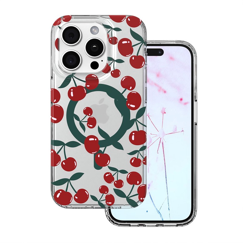 Cherry Mag case for iPhone 14 Pro 6,1" transparent