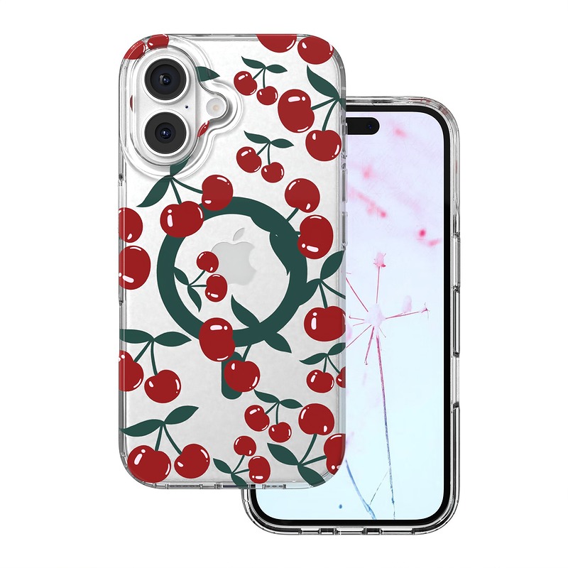 Cherry Mag case for iPhone 16 6,1" transparent