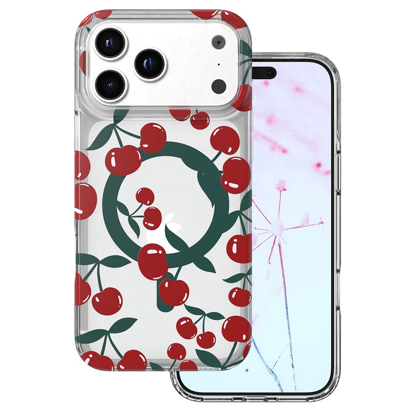 Cherry Mag case for iPhone 17 Pro Max 6,9" / 18 Pro Max 6,9" transparent