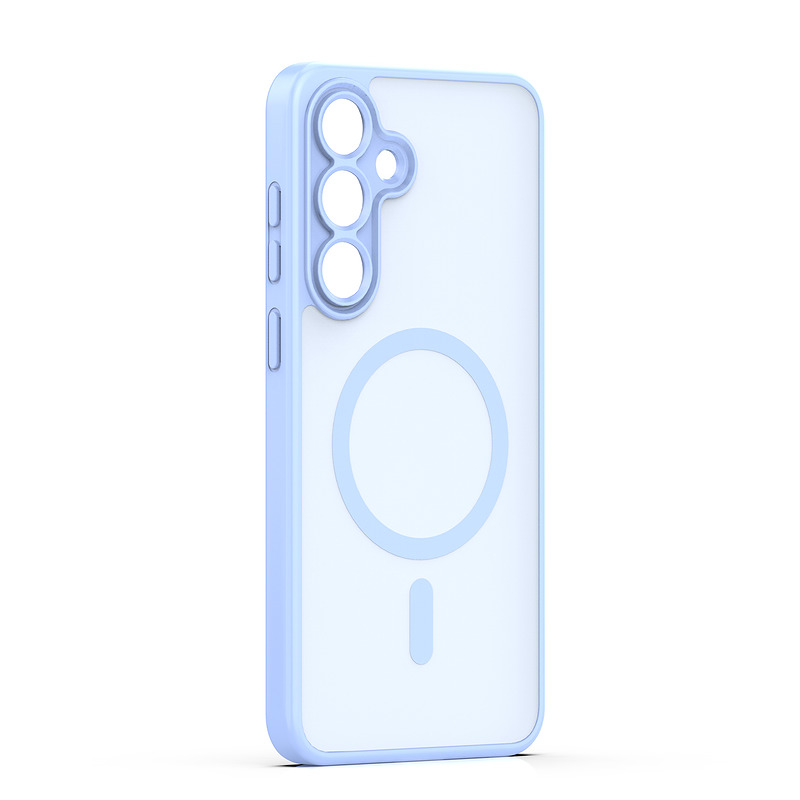 Mag Matt case for Samsung Galaxy A16 4G / A16 5G / A17 4G / A17 5G / A18 5G light blue big hole - Billede 2
