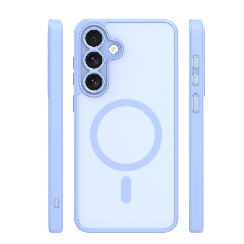Mag Matt case for Samsung Galaxy A16 4G / A16 5G / A17 4G / A17 5G / A18 5G light blue big hole - Billede 3