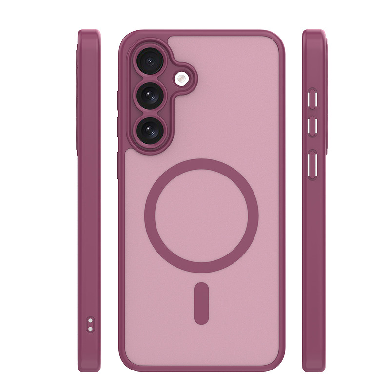 Mag Matt case for Samsung Galaxy A16 4G / A16 5G / A17 4G / A17 5G / A18 5G maroon big hole - Billede 3
