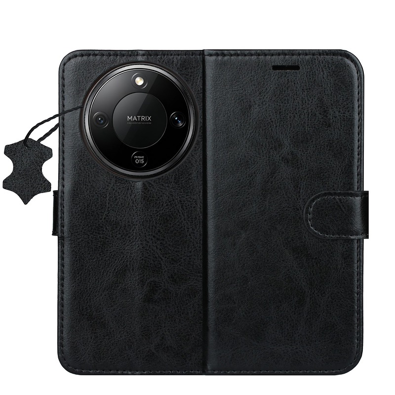 Smart Luxe leather case for Honor Magic 8 Lite black