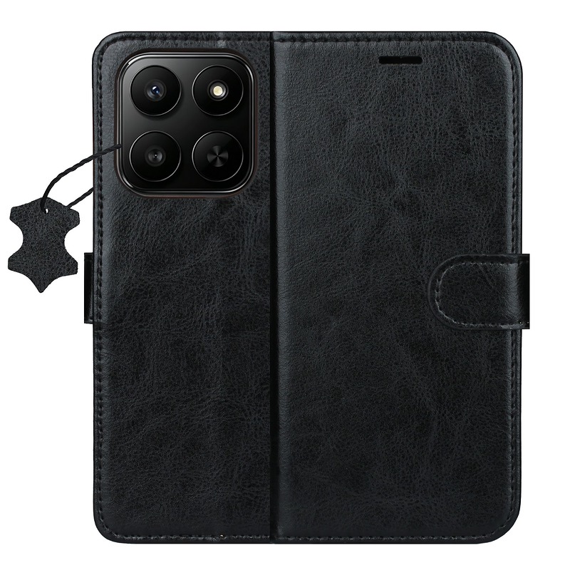 Smart Luxe leather case for Honor 400 Smart / X7d 4G / X7d 5G black