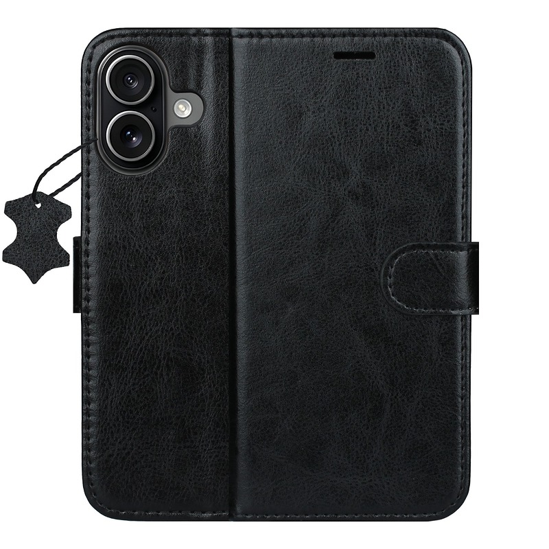 Smart Luxe leather case for iPhone 16 6,1" black
