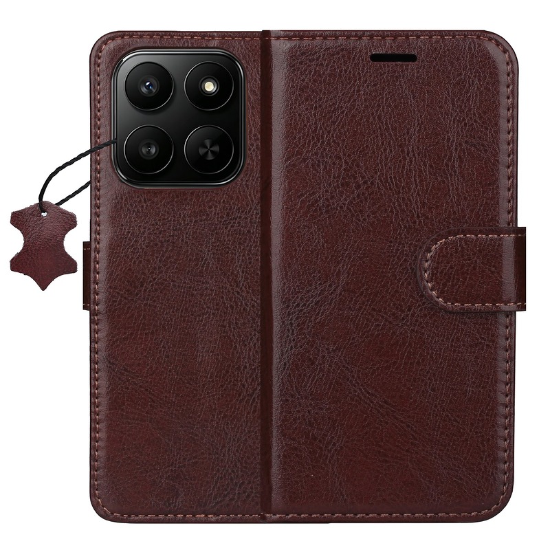 Smart Luxe leather case for Honor 400 Smart / X7d 4G / X7d 5G brown