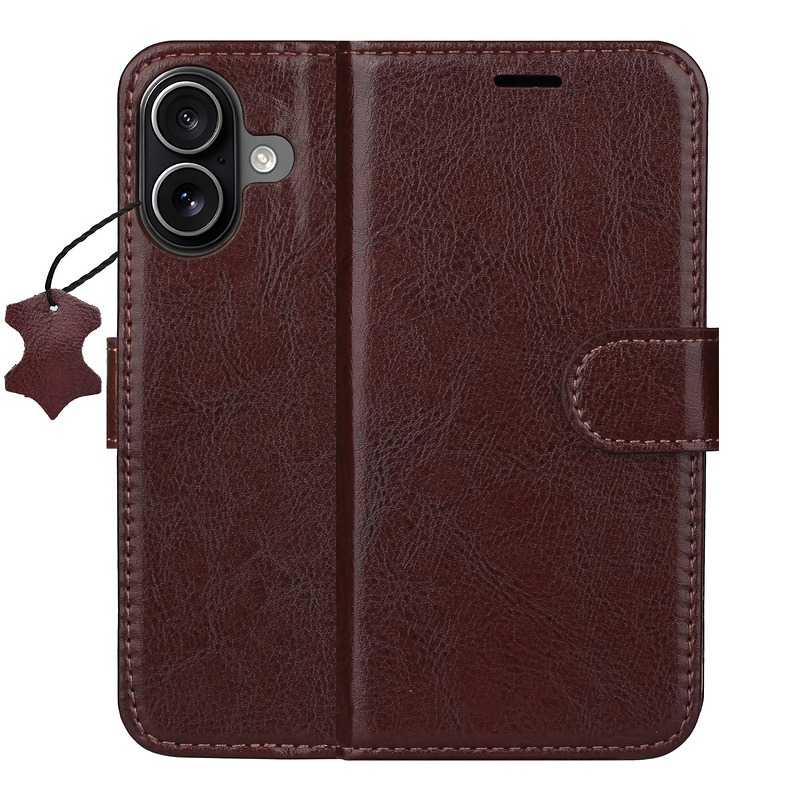 Smart Luxe leather case for iPhone 16 6,1" brown