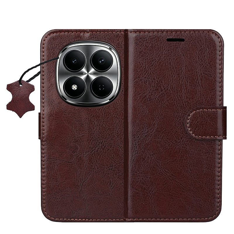 Smart Luxe leather case for Xiaomi Redmi Note 15 5G brown