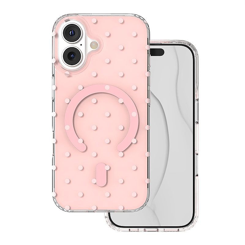 Bubble Dots Mag case for iphone 17 6,3'' pink