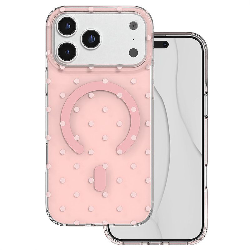 Bubble Dots Mag case for iPhone 17 Pro Max 6,9" / 18 Pro Max 6,9" pink