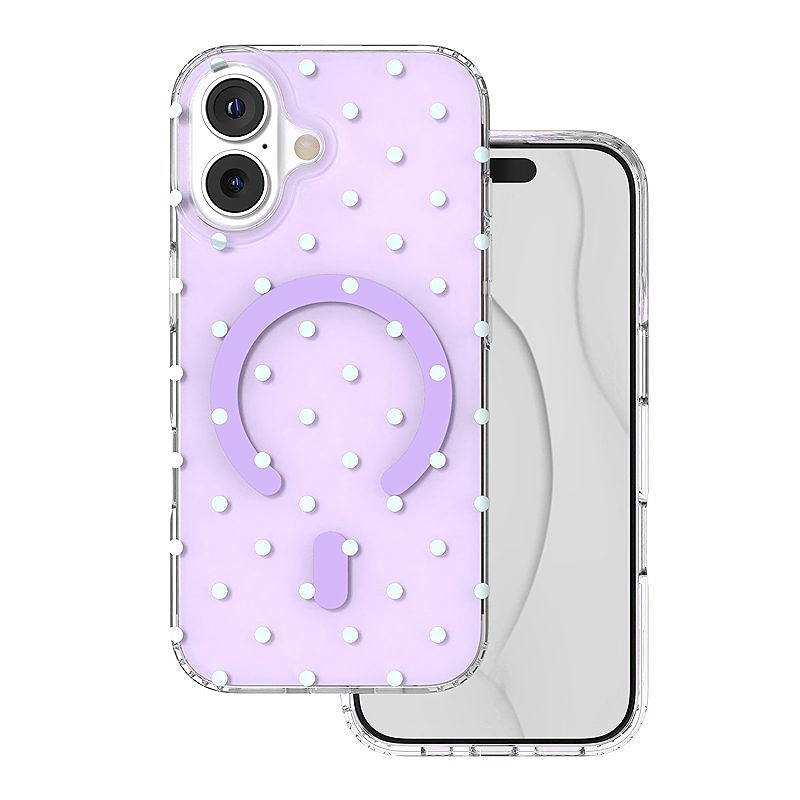 Bubble Dots Mag case for iphone 17 6,3'' purple
