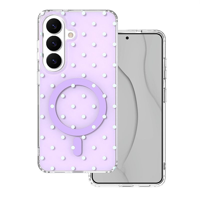 Bubble Dots Mag case for Samsung S26 purple