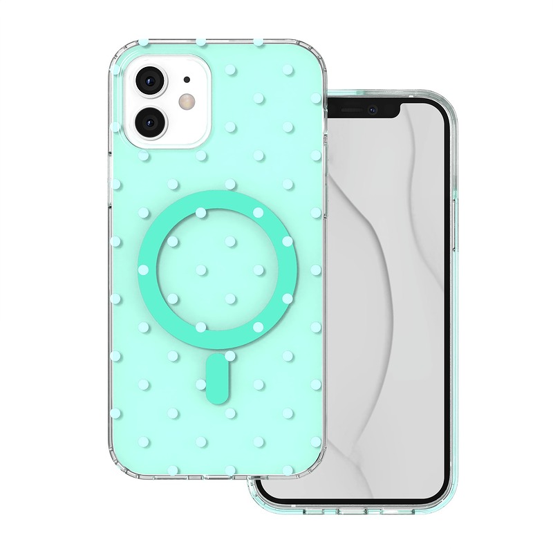Bubble Dots Mag case for iPhone 11 green