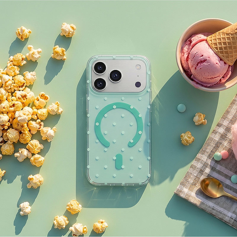 Bubble Dots Mag case for Samsung S26 green - Billede 5