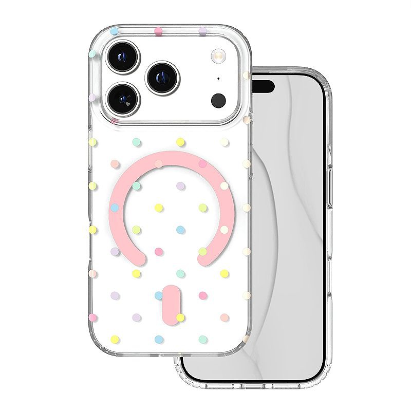 Bubble Dots Mag case for iPhone 17 Pro 6,3" / 18 Pro 6,3" white