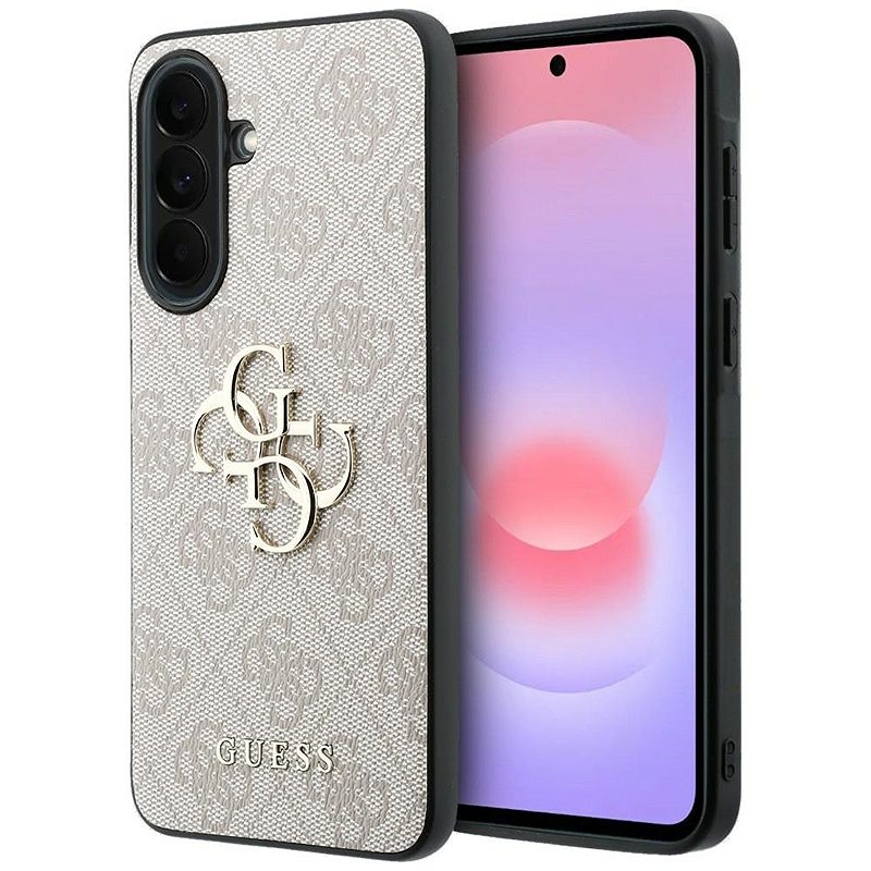 Guess HC PU 4G Big Logo case for Samsung Galaxy A37 pink