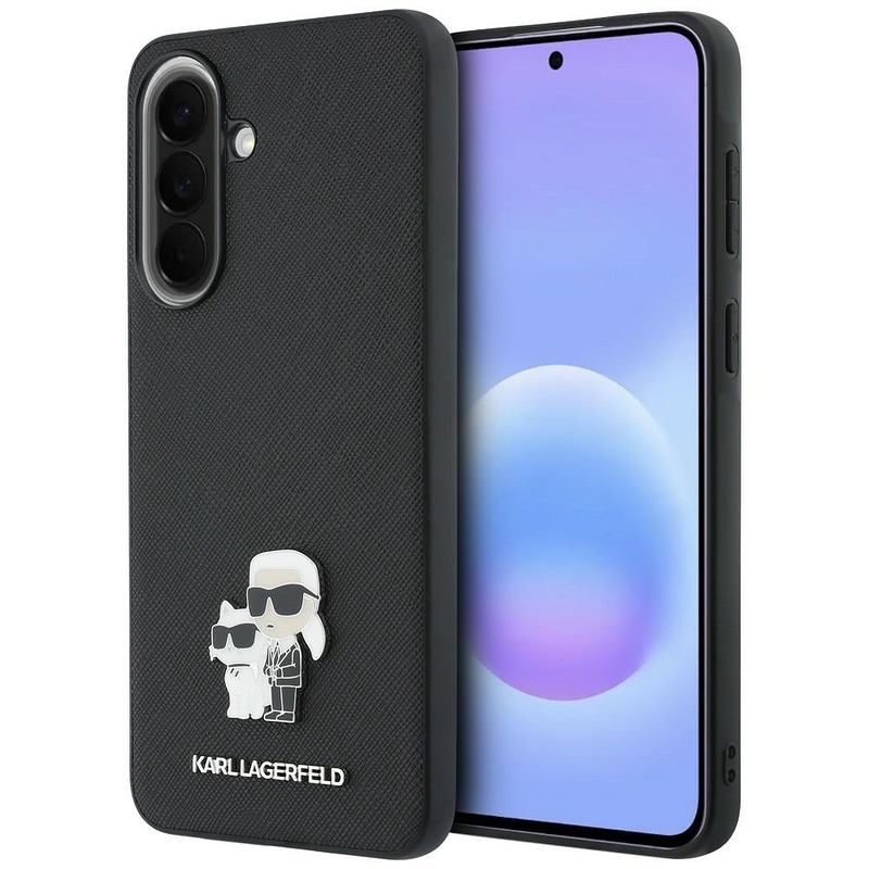 Karl Lagerfeld HC SAFFIANO W/K&C Metal logo case for Samsung Galaxy A37 black