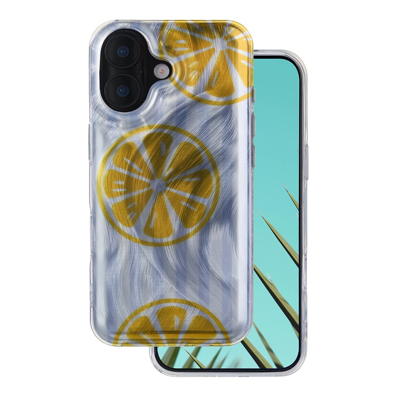 Ultra Trendy Summer case for iPhone 16 6,1" lemon